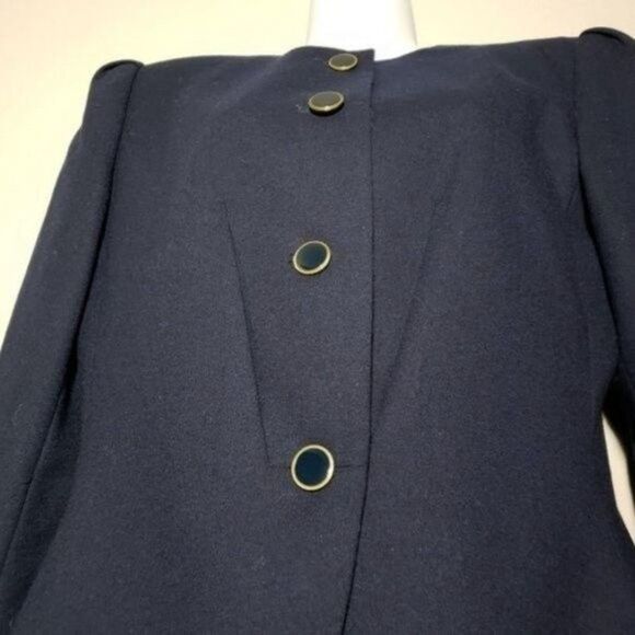 Kasper wool button up blazer navy size 8 - Picture 7 of 9